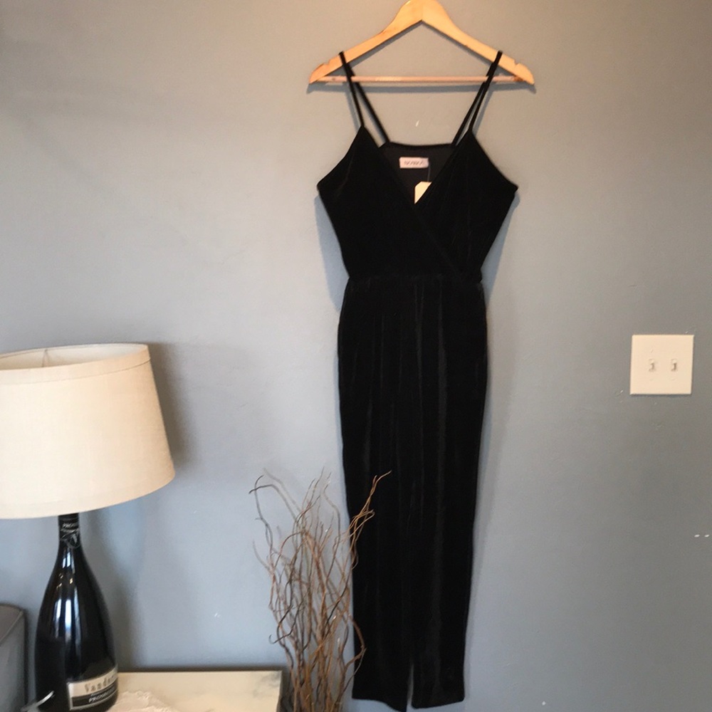 Black Velvet Jumpsuit